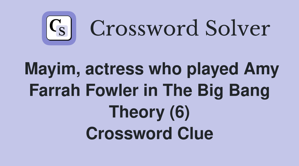 Mayim, actress who played Amy Farrah Fowler in The Big Bang Theory (6